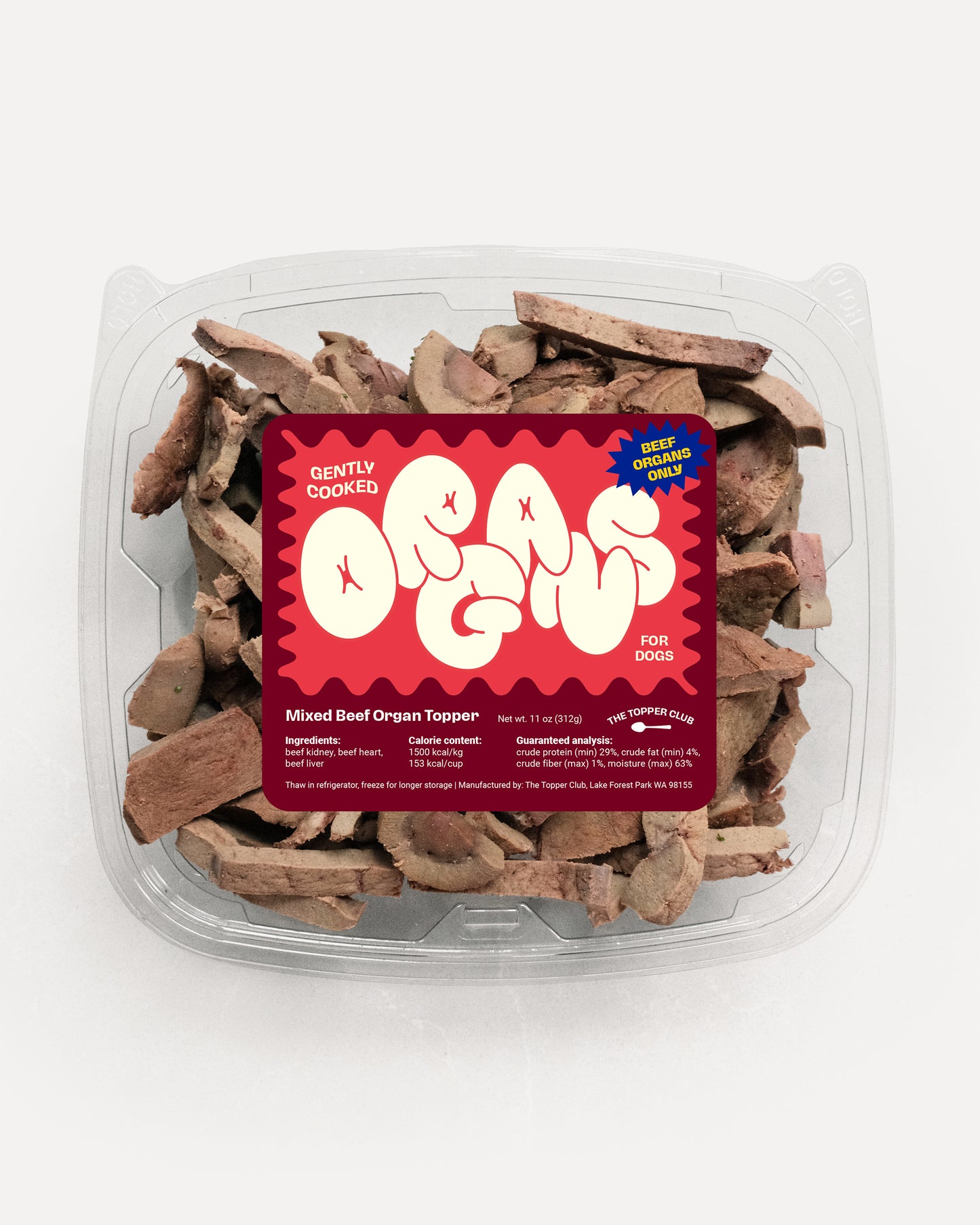 Beef Organ Topper - Liver, Kidney & Heart