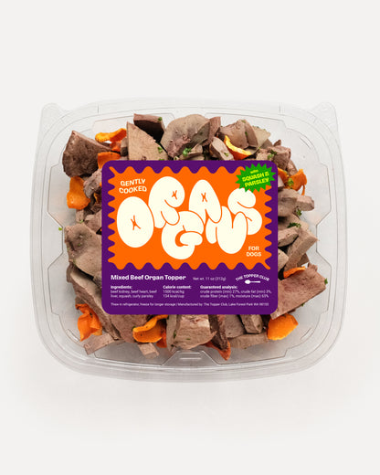 Beef Organ Topper - with Squash & Parsley
