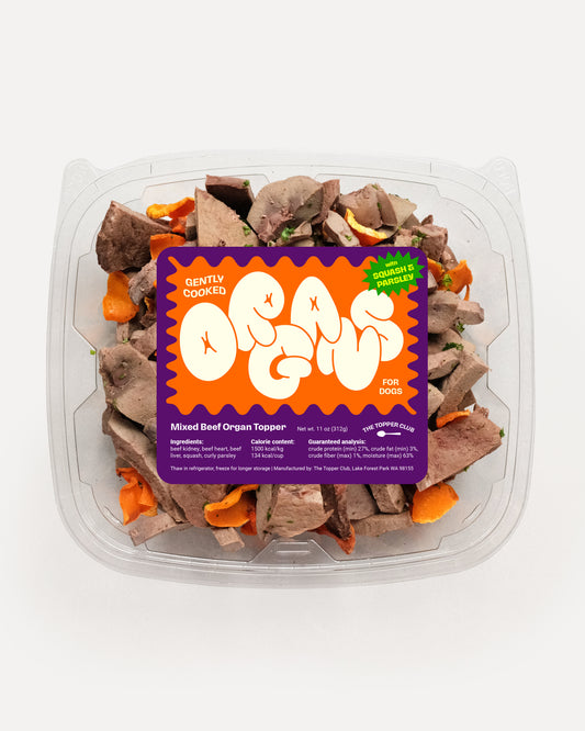 Beef Organ Topper - with Squash & Parsley