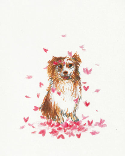 Custom Pet Portrait - Ink & Colored Pencil